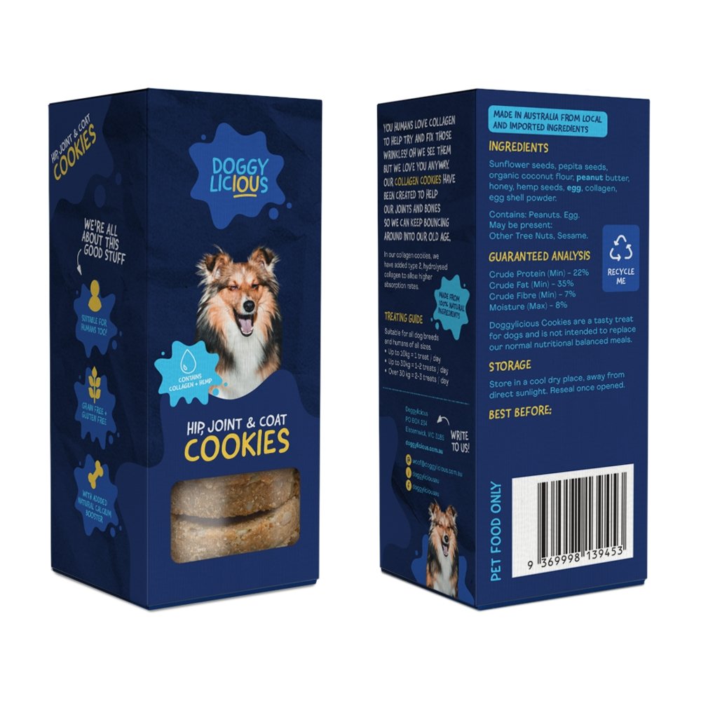 Doggylicious Hip, Joint + Coat Cookies 180g