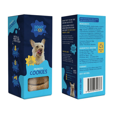 Doggylicious Probiotic Cookies 180g - Just For Pets Australia