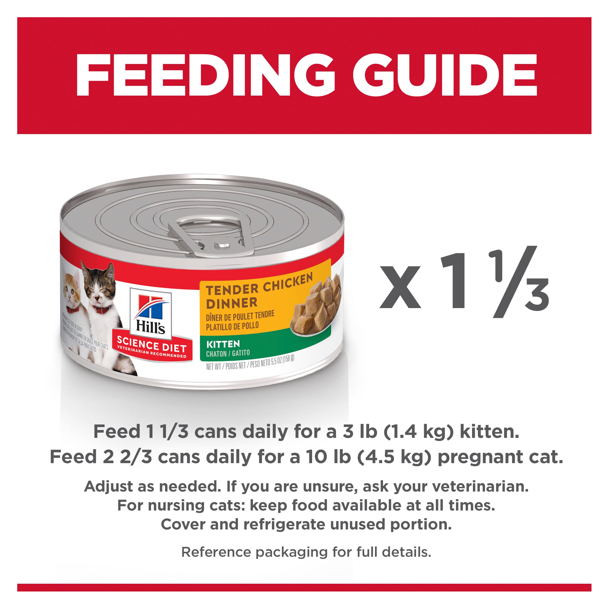 Hill's Science Diet Kitten Tender Chicken Dinner Canned Cat Food 156g 24 Pack