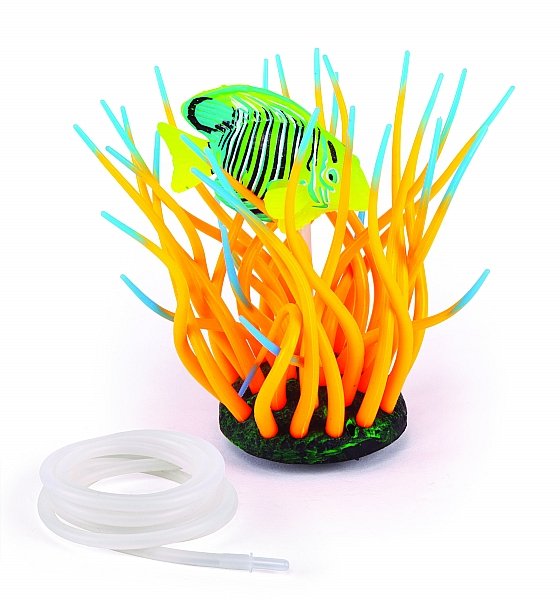 Kazoo Silicone Plant - Fluro Anemone Medium Striped Surgeonfish & Air