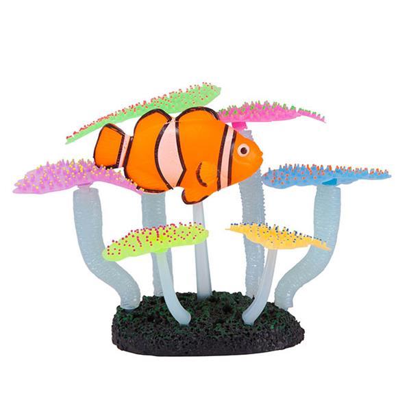 Kazoo Silicone Plant - Fluro Anemone Medium Clown Fish Medium