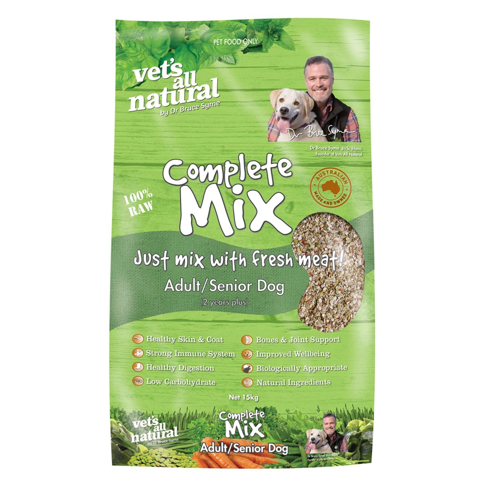 Vets All Natural Complete Mix Adult/Senior Raw Dog Food