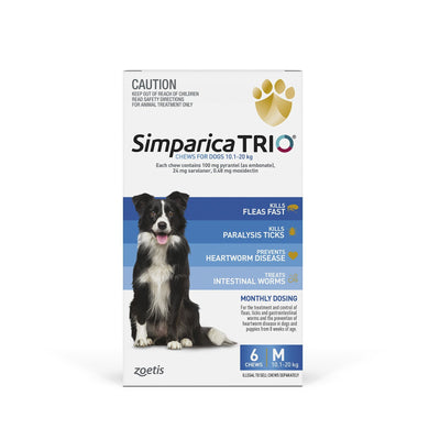 Simparica Trio 10.1kg - 20kg - Just For Pets Australia