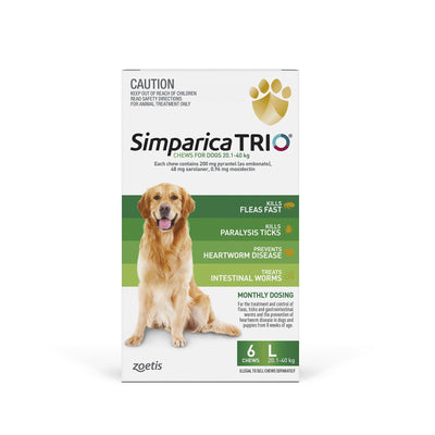 Simparica Trio 20.1kg - 40kg - Just For Pets Australia