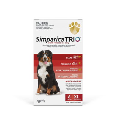 Simparica Trio 40.1kg - 60kg - Just For Pets Australia