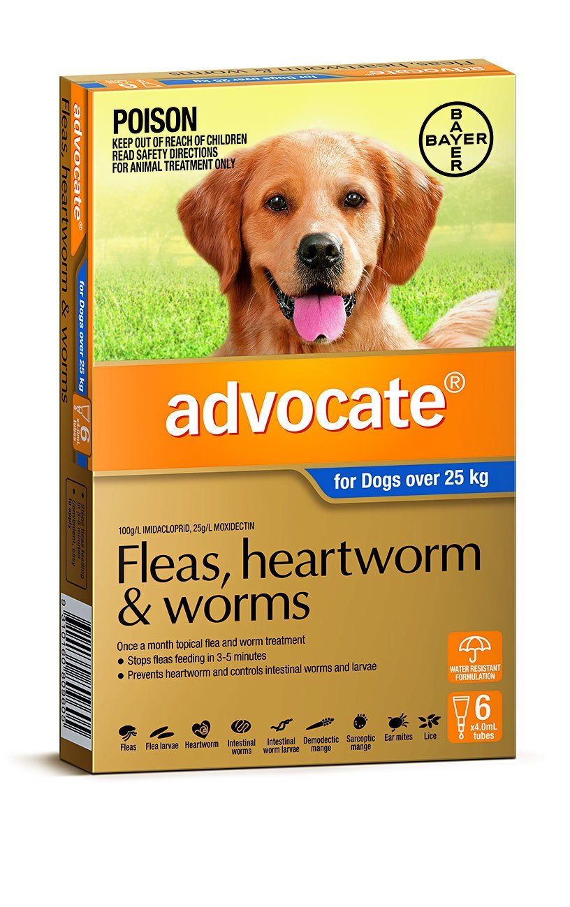 Advocate Fleas, Heartworm & Worms For Dogs Over 25kg