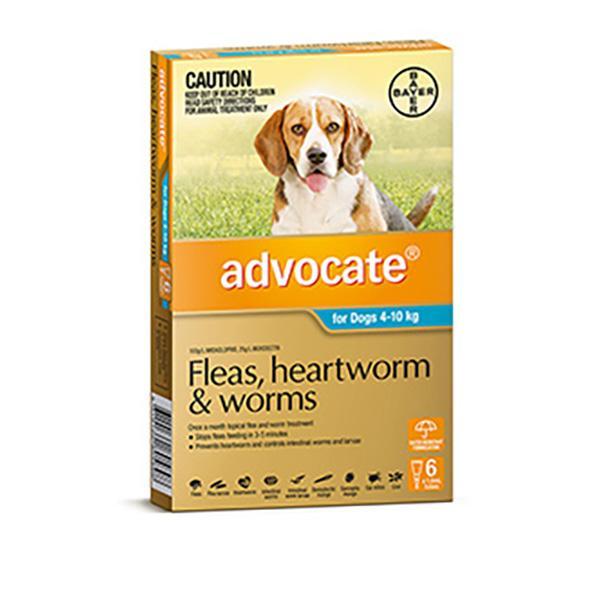 Advocate Fleas, Heartworm & Worms For Dogs 4 - 10kg