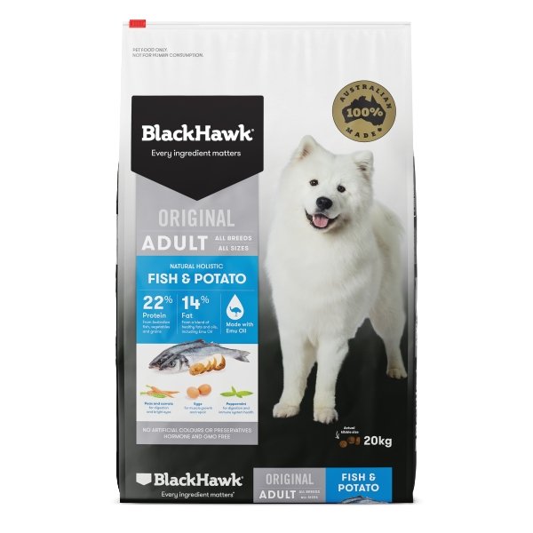 Black Hawk Original Adult Dog Fish & Potato Dry Food
