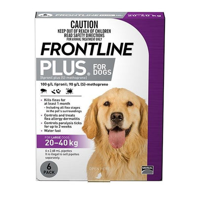 Frontline Plus Purple For Large Dogs 20-40kg - Just For Pets Australia