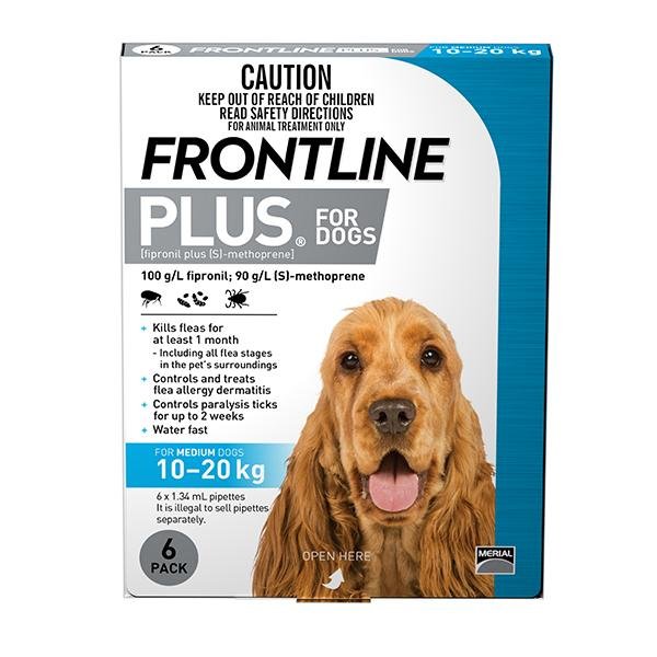Frontline Plus Blue For Medium Dogs 10-20kg