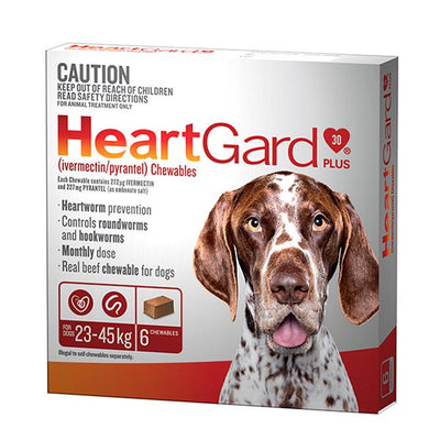Heartgard Plus Large Dog 23-45kg 6 Pack - Just For Pets Australia