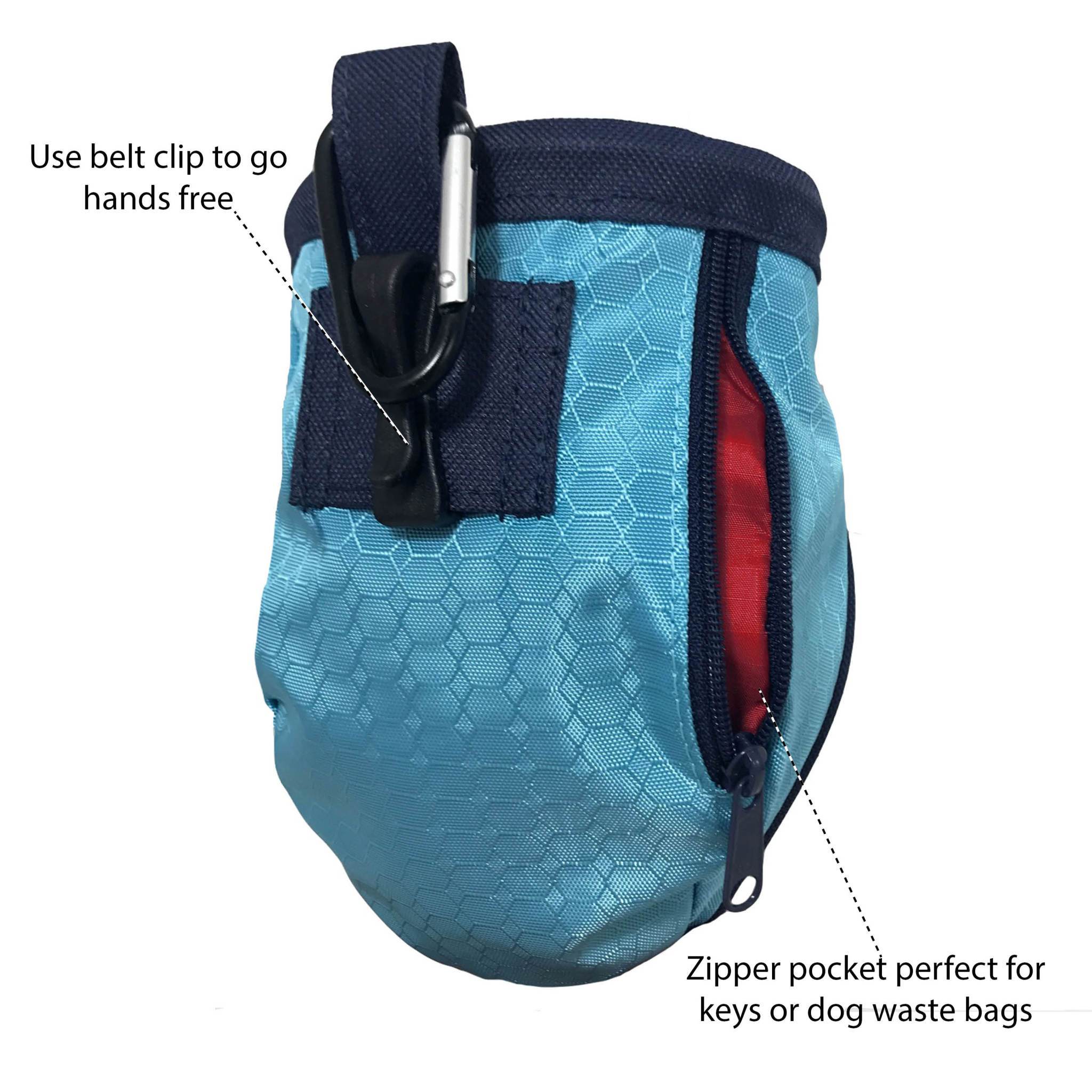 Kurgo Go-Stuff-It Treat Bag, Coastal Blue