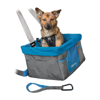 Kurgo Heather Booster Seat, Charcoal/Blue - Just For Pets Australia