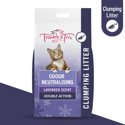 Trouble & Trix Clumping Odour Neutralising Lavender Litter 15L - Just For Pets Australia