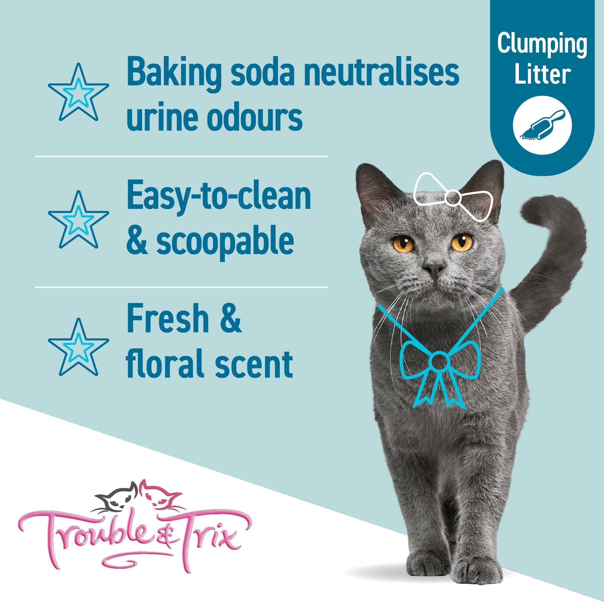 Trouble & Trix Lightweight Fresh Floral Scoopable Cat Litter