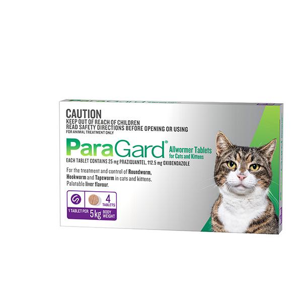 ParaGard Allwormer Tablets For Cats and Kittens 4 Pack