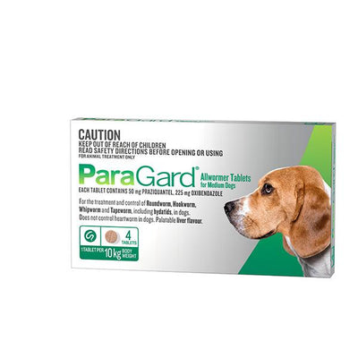 ParaGard Allwormer For Medium Dogs 4pk - Just For Pets Australia