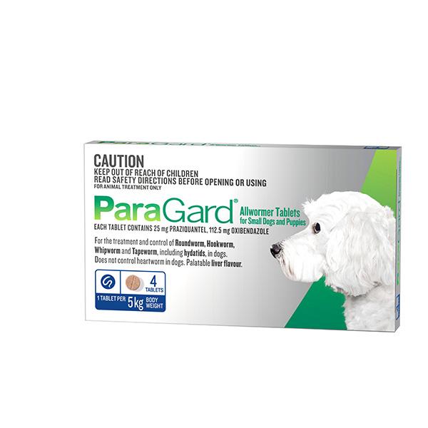 ParaGard Allwormer For Small Dogs and Puppies 4pk