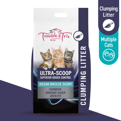 Trouble & Trix Ultrascoop Clumping Litter 10L - Just For Pets Australia