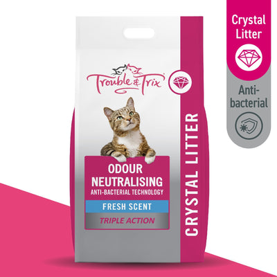 Trouble & Trix Antibacterial Crystal Litter 15L - Just For Pets Australia