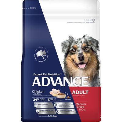 ADVANCE Adult Dog Medium Breed Chicken with Rice 800g - Just For Pets Australia