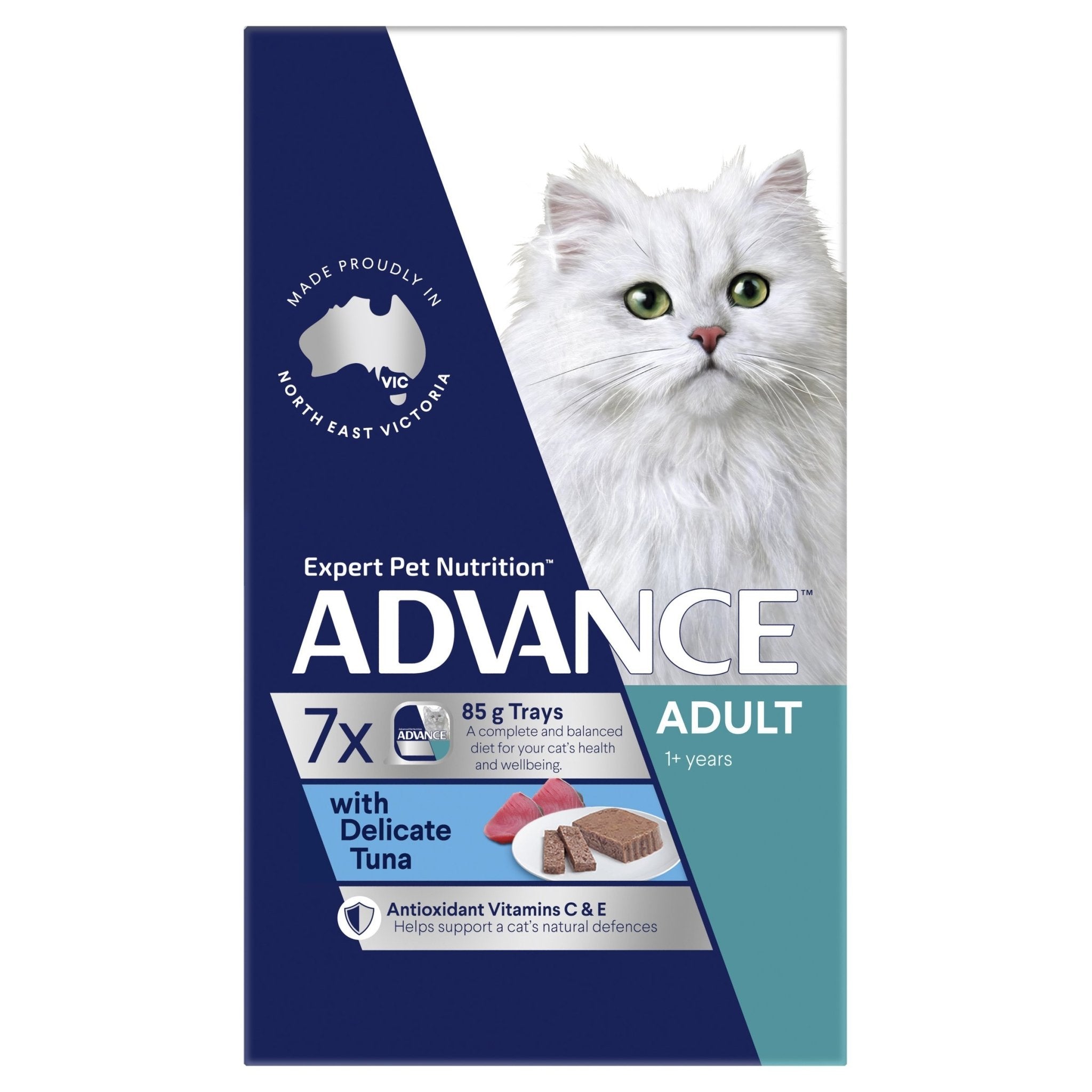 ADVANCE Adult Wet Cat Food with Delicate Tuna 7x85g Trays