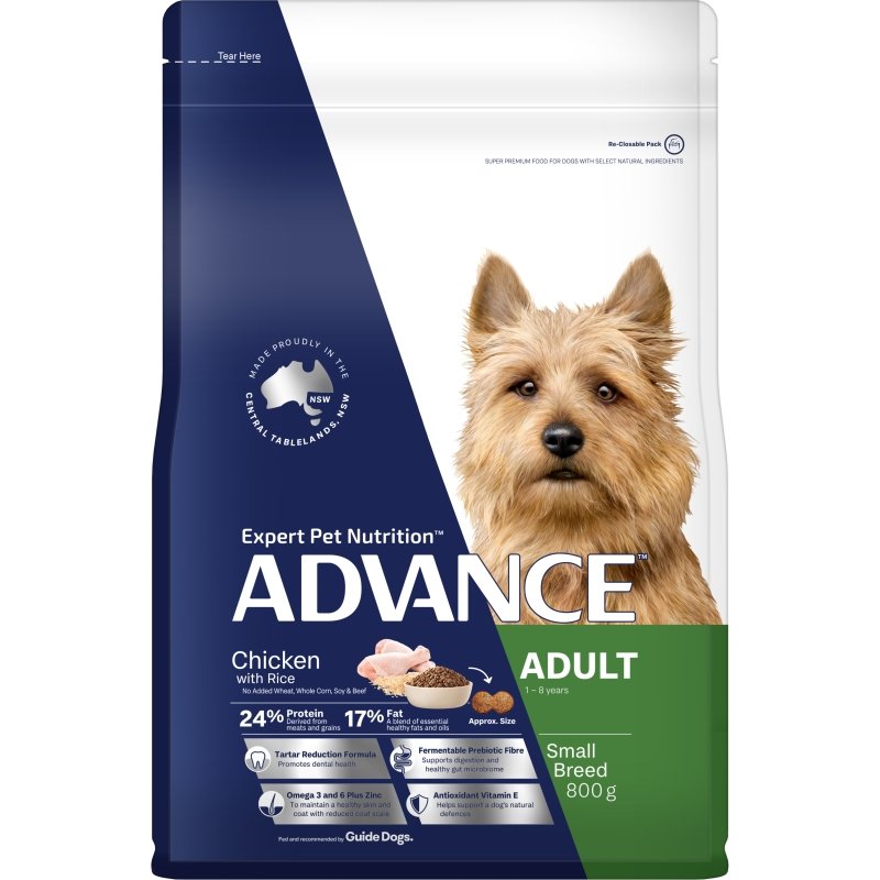 ADVANCE Dog Adult Small Breed Chicken with Rice 800g