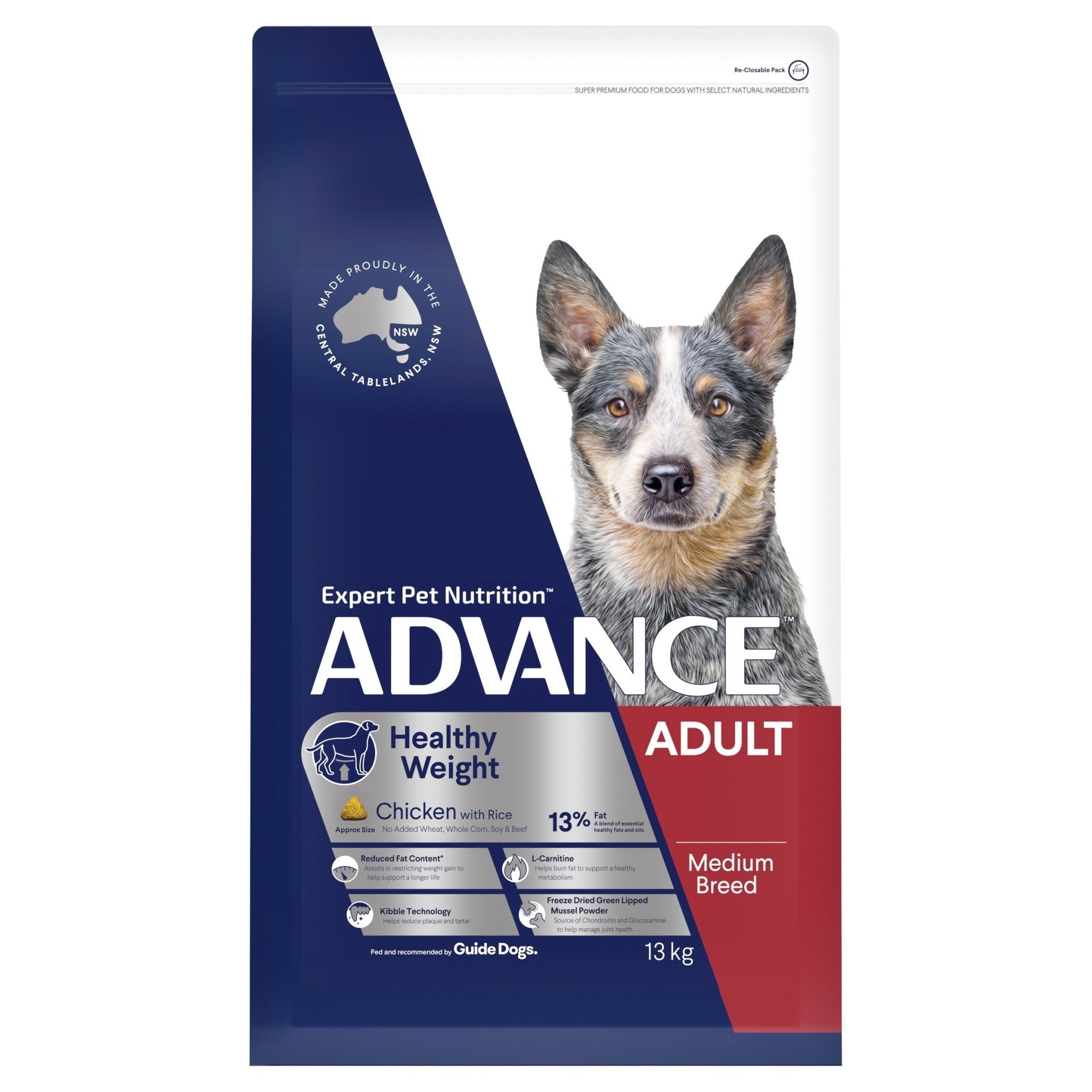 ADVANCE Healthy Weight Medium Adult Dry Dog Food Chicken with Rice