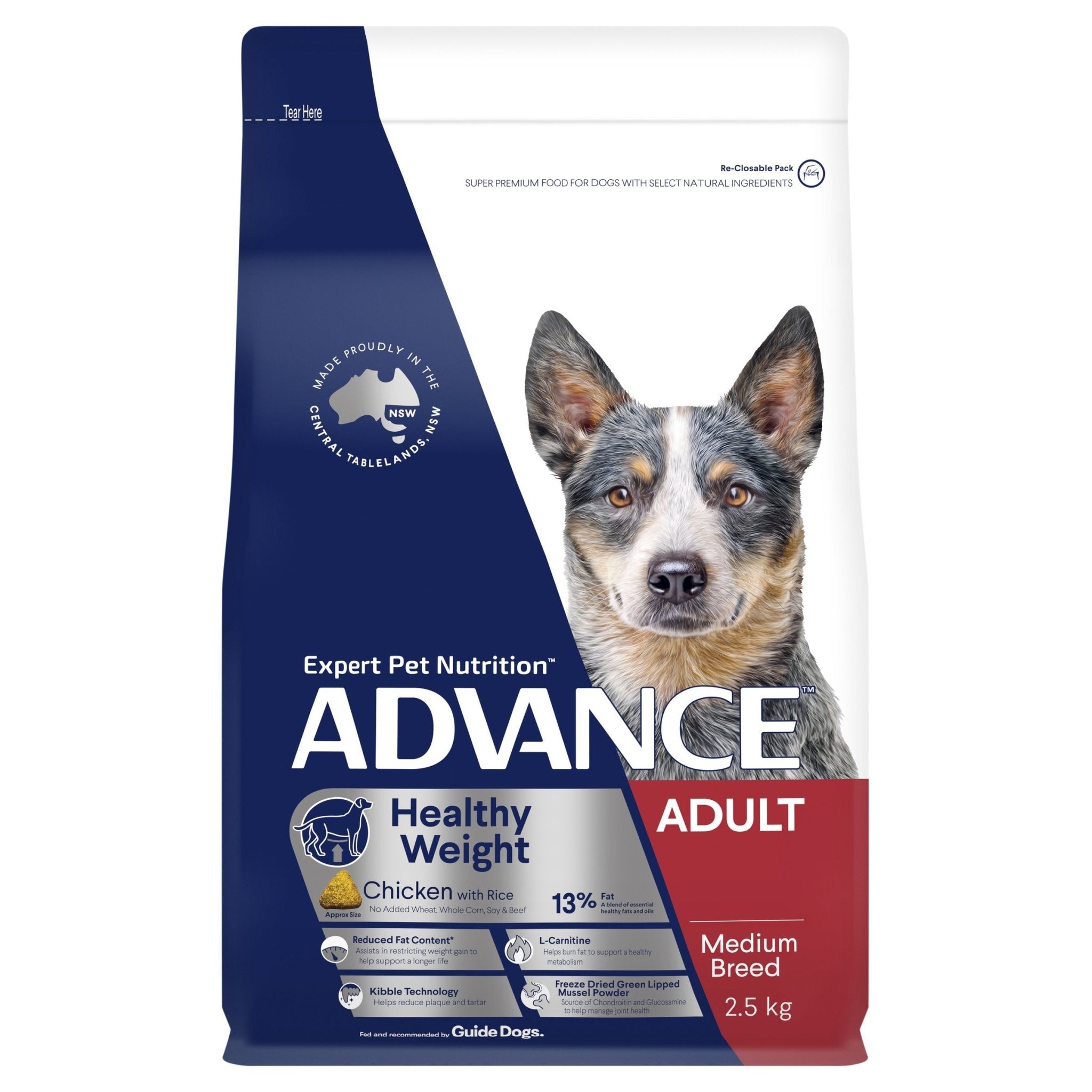 ADVANCE Healthy Weight Medium Adult Dry Dog Food Chicken with Rice