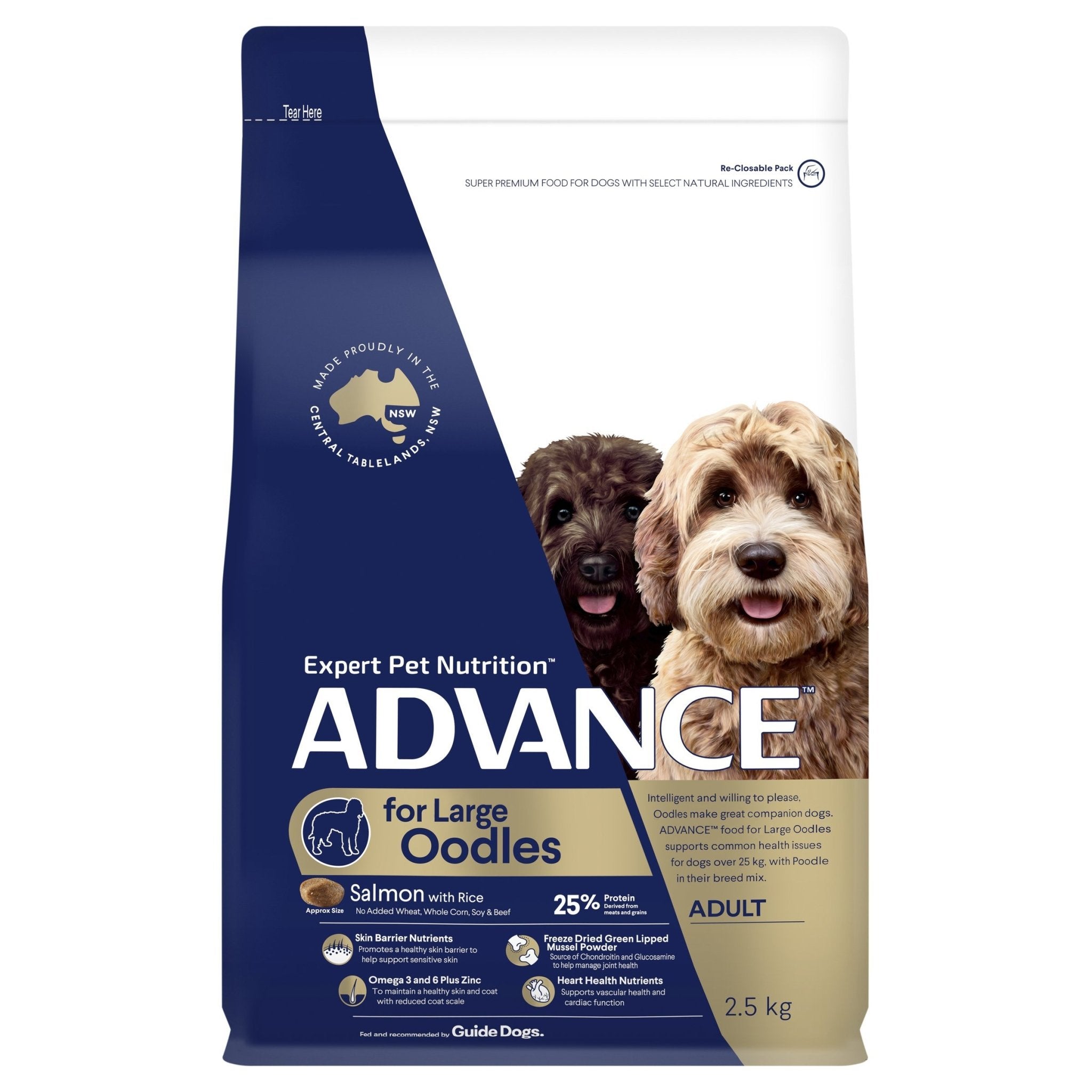 ADVANCE Large Oodles Dry Dog Food Salmon with Rice