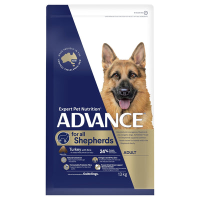 ADVANCE Shepherds Dry Dog Food Turkey with Rice 13kg Bag - Just For Pets Australia