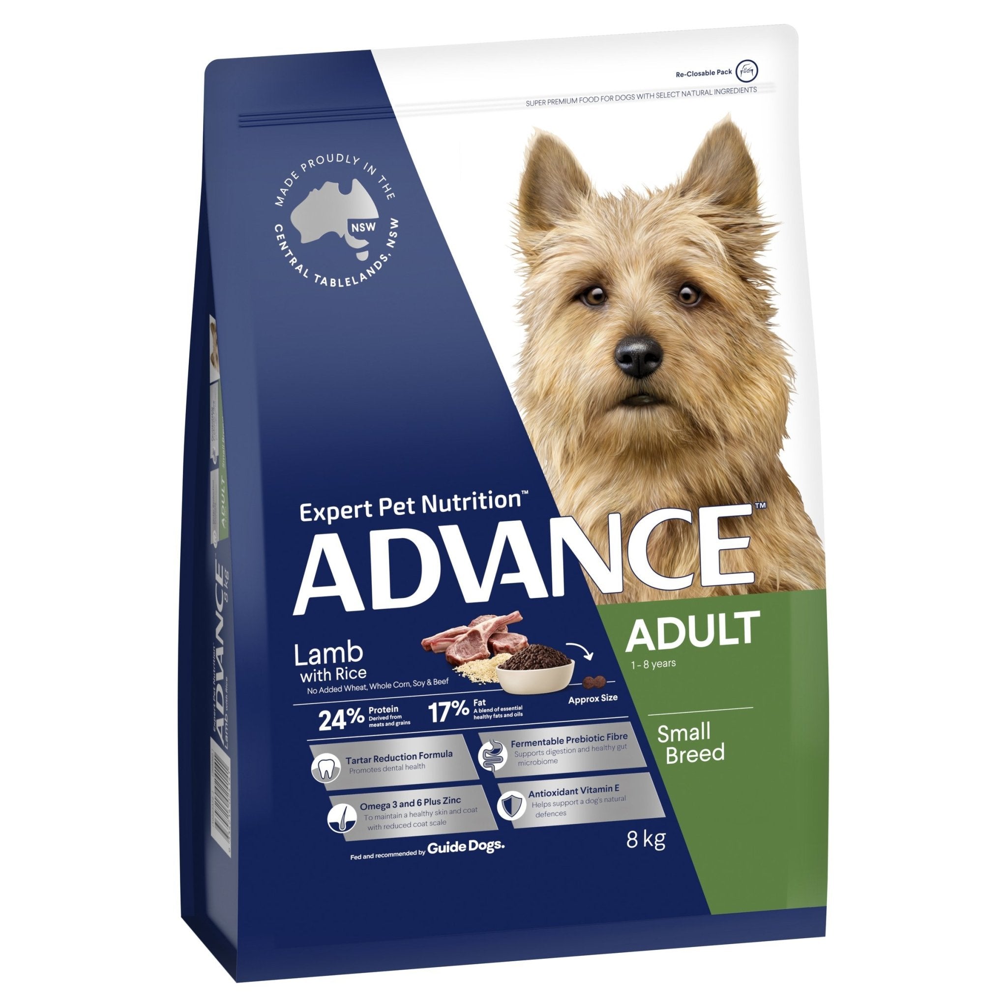 ADVANCE Small Adult Dry Dog Food Lamb with Rice