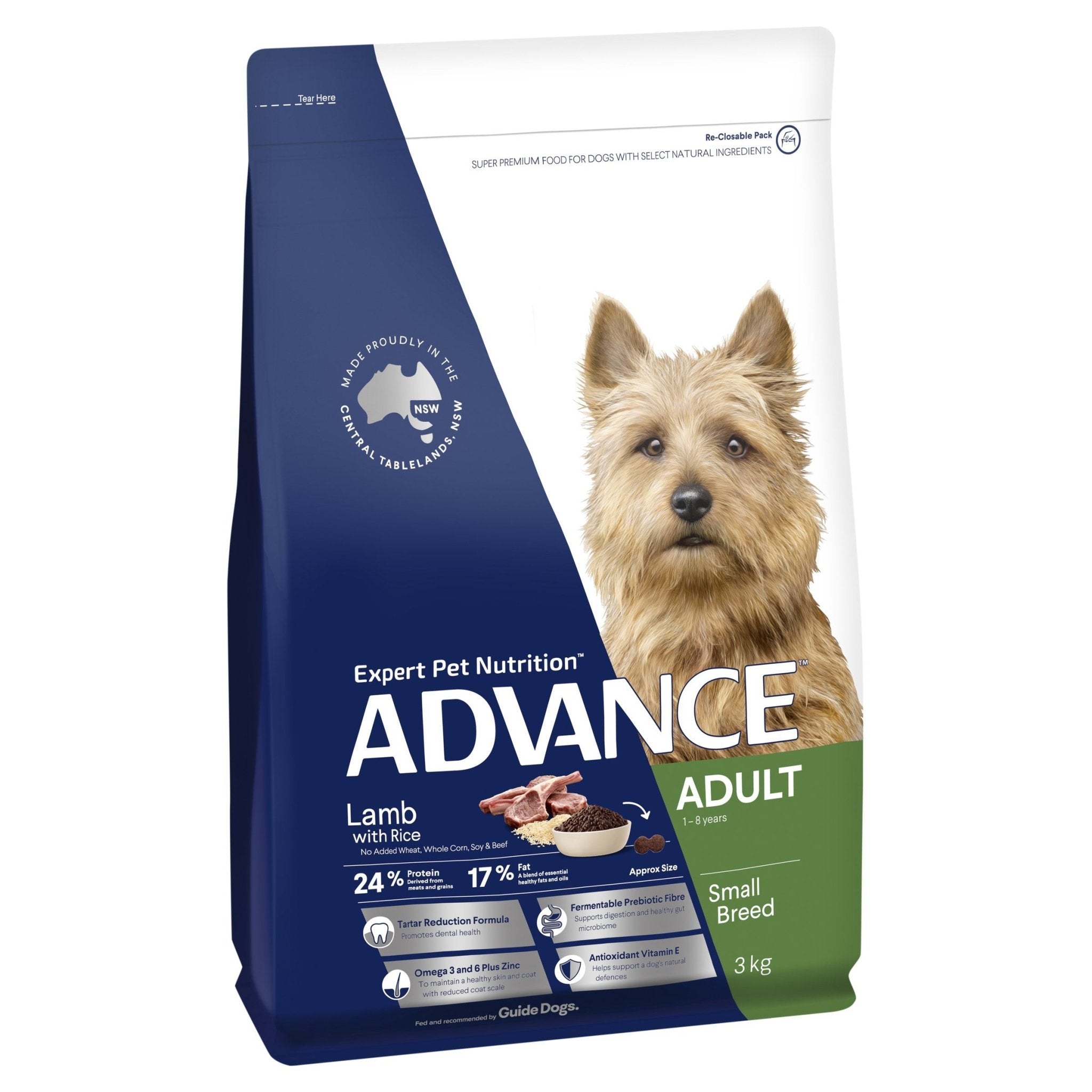 ADVANCE Small Adult Dry Dog Food Lamb with Rice