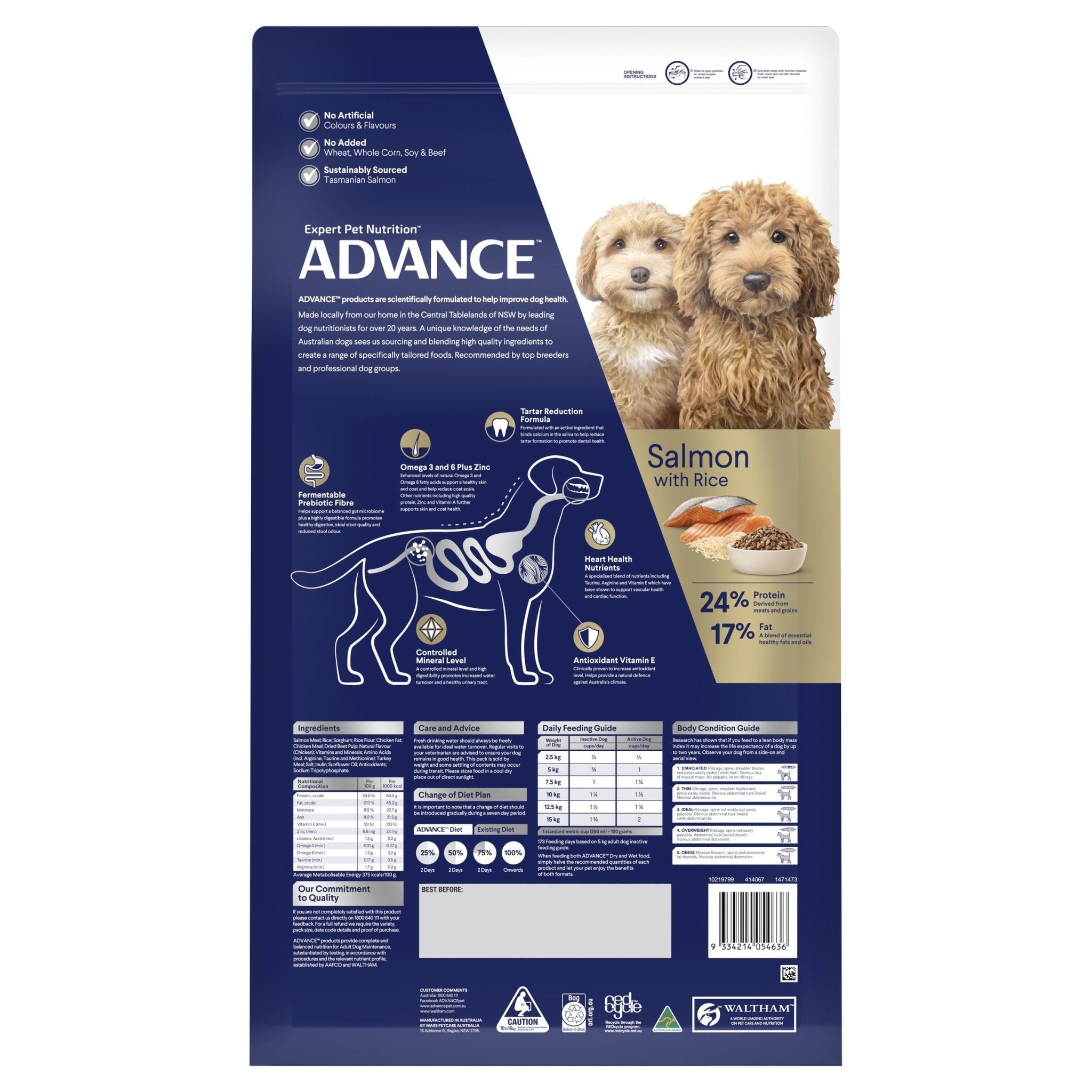 ADVANCE Small Oodles Dry Dog Food Salmon with Rice