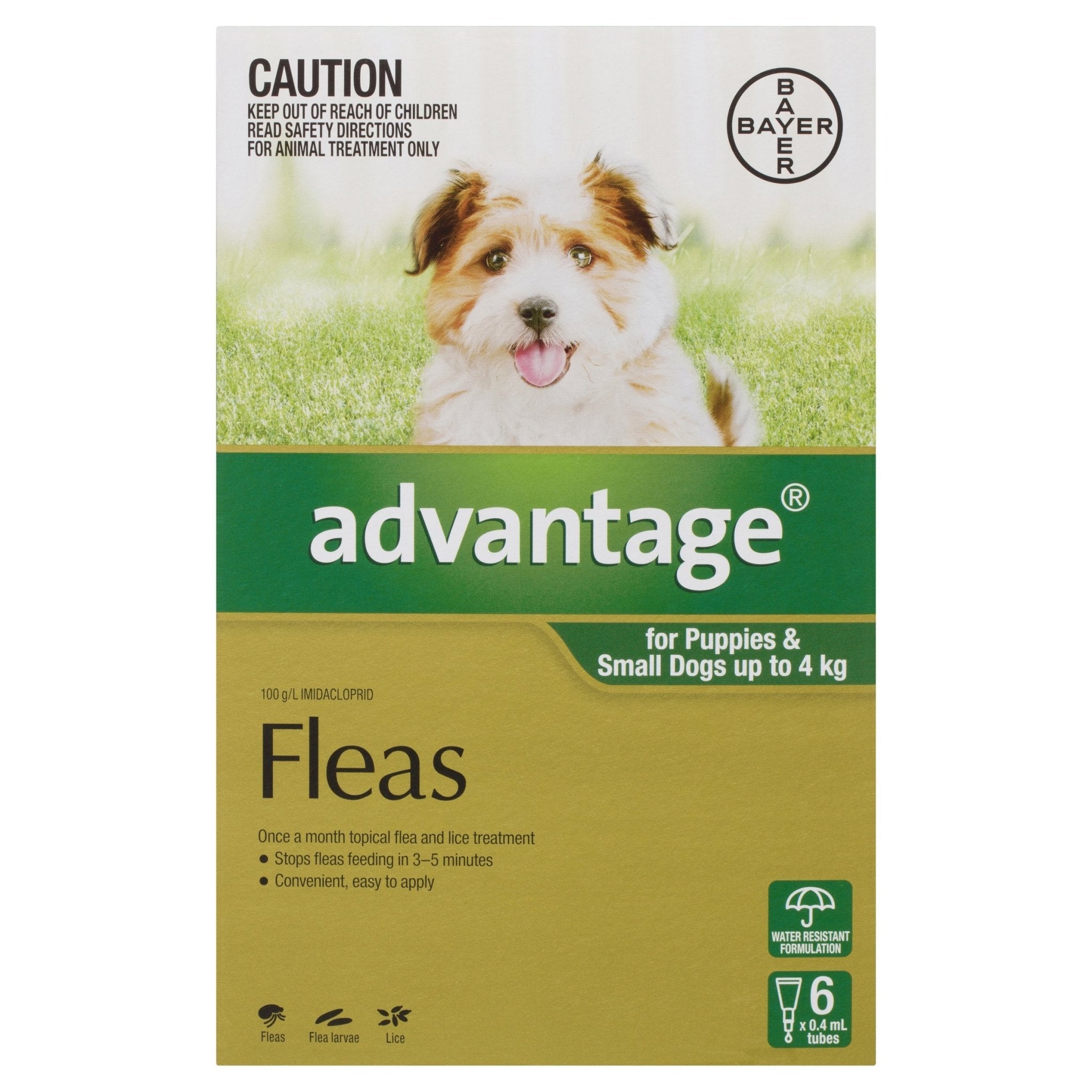 Advantage Fleas for Puppies & Small Dogs up to 4kg
