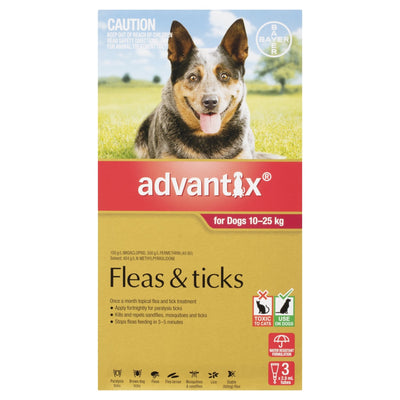 Advantix Fleas & Ticks For Dogs 10 - 25kg - Just For Pets Australia