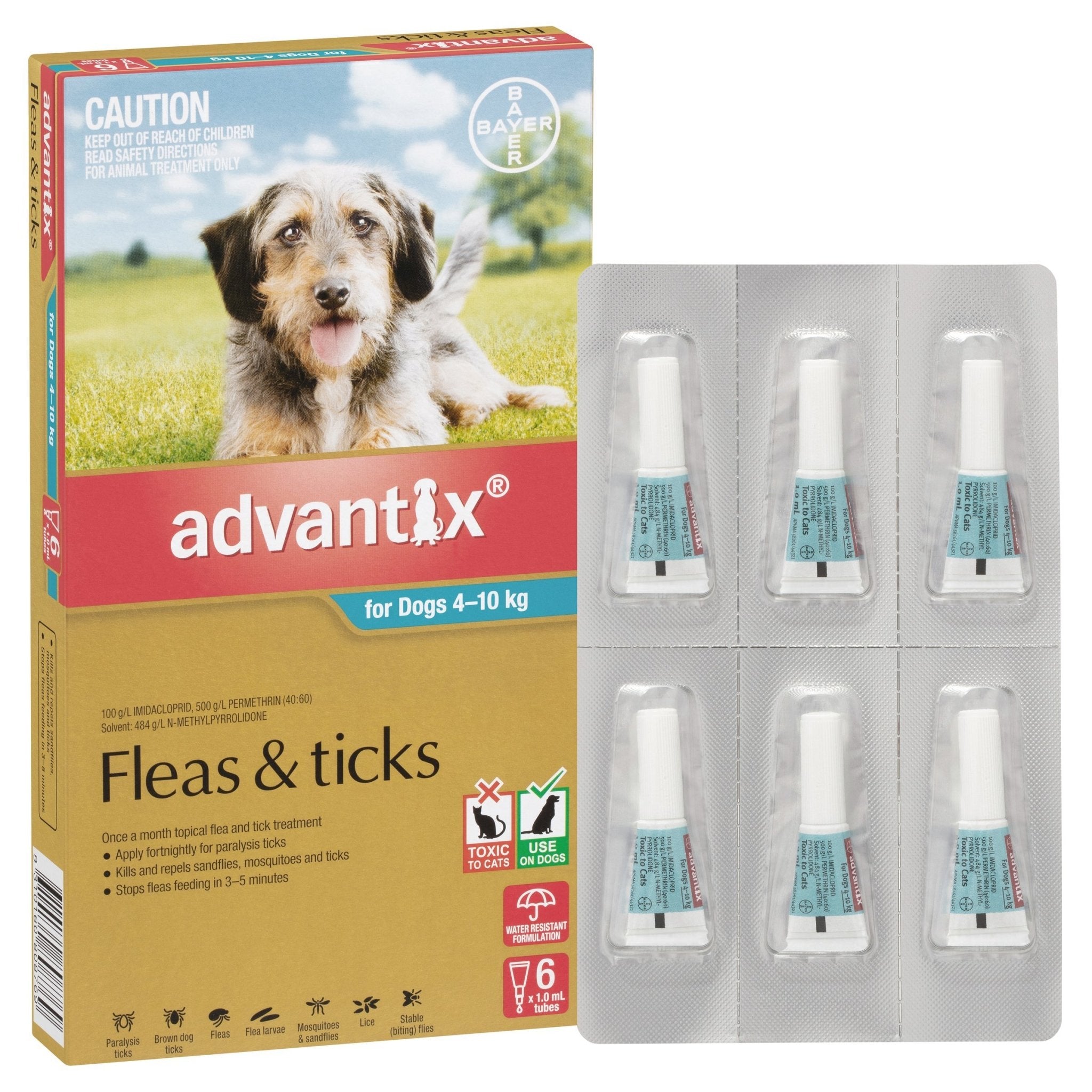 Advantix Fleas & Ticks For Dogs 4 - 10kg