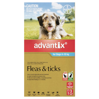 Advantix Fleas & Ticks For Dogs 4 - 10kg - Just For Pets Australia