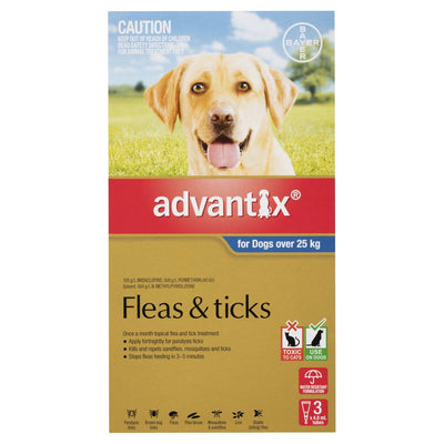 Advantix Fleas & Ticks For Dogs Over 25kg - Just For Pets Australia