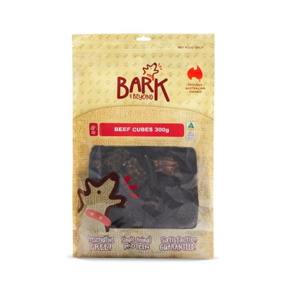 Bark and Beyond BEEF CUBES 300G - Just For Pets Australia