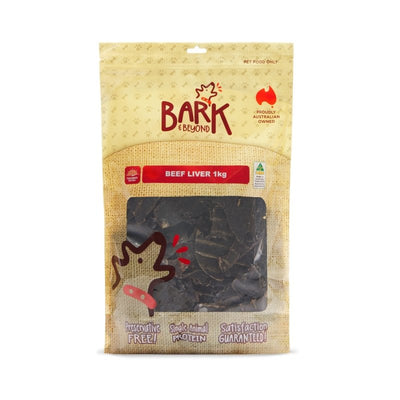 Bark and Beyond BEEF LIVER 1KG - Just For Pets Australia