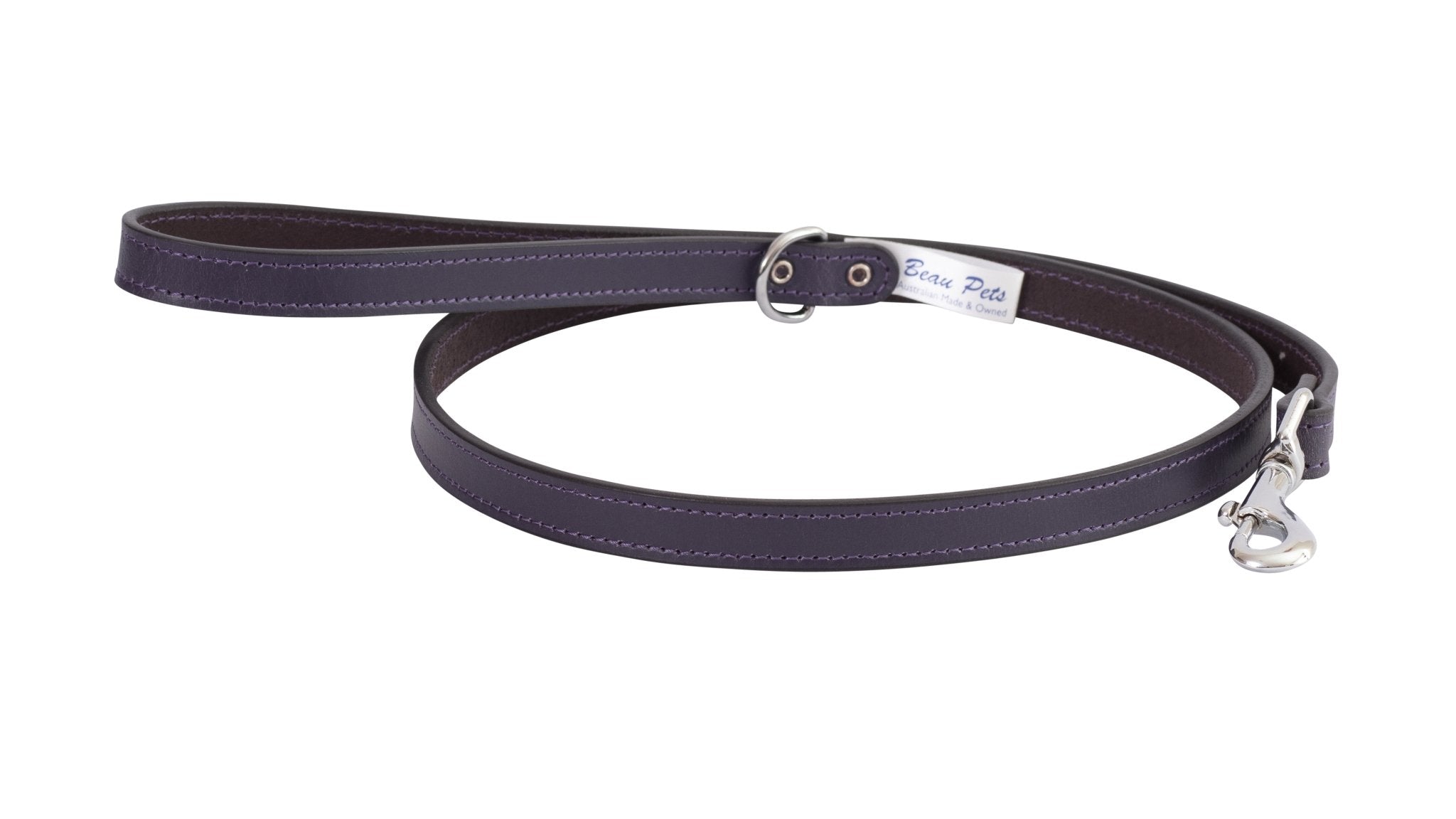 Beau Pets Leather Deluxe Sewn Lead 16mmx100cm