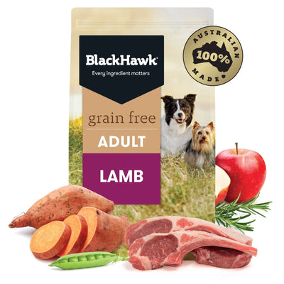 Black Hawk Grain Free Adult Lamb Dry Dog Food - Just For Pets Australia