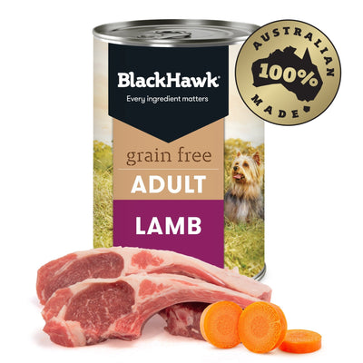 Black Hawk Grain Free Adult Lamb Wet Dog Food - Just For Pets Australia