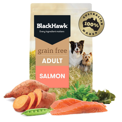 Black Hawk Grain Free Adult Salmon Dry Dog Food - Just For Pets Australia