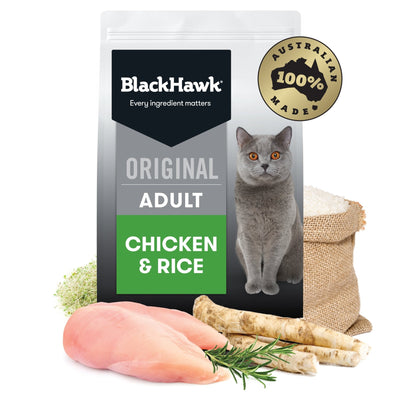 Black Hawk Original Adult Cat Chicken & Rice Dry Food - Just For Pets Australia