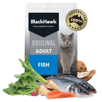 Black Hawk Original Adult Cat Fish Dry Food - Just For Pets Australia