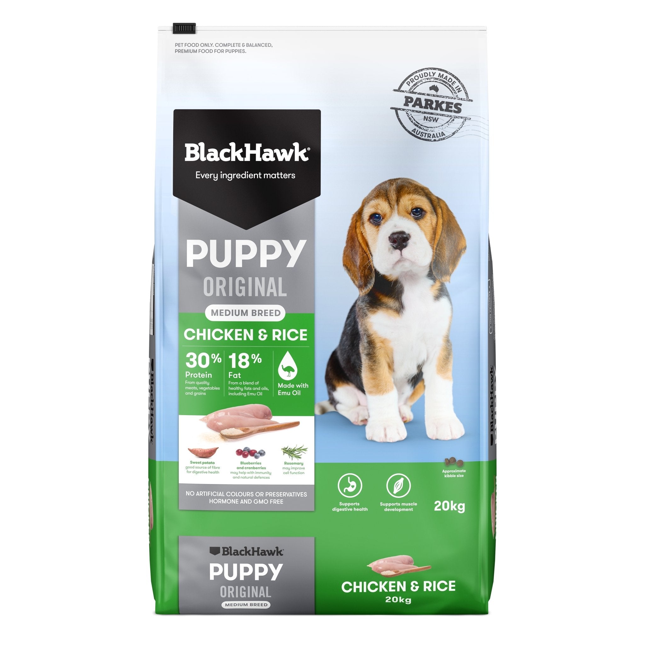 Black Hawk Original Chicken & Rice Medium Breed Puppy