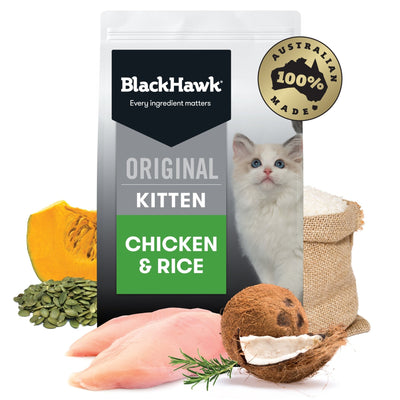 Black Hawk Original Kitten Chicken & Rice Dry Food - Just For Pets Australia