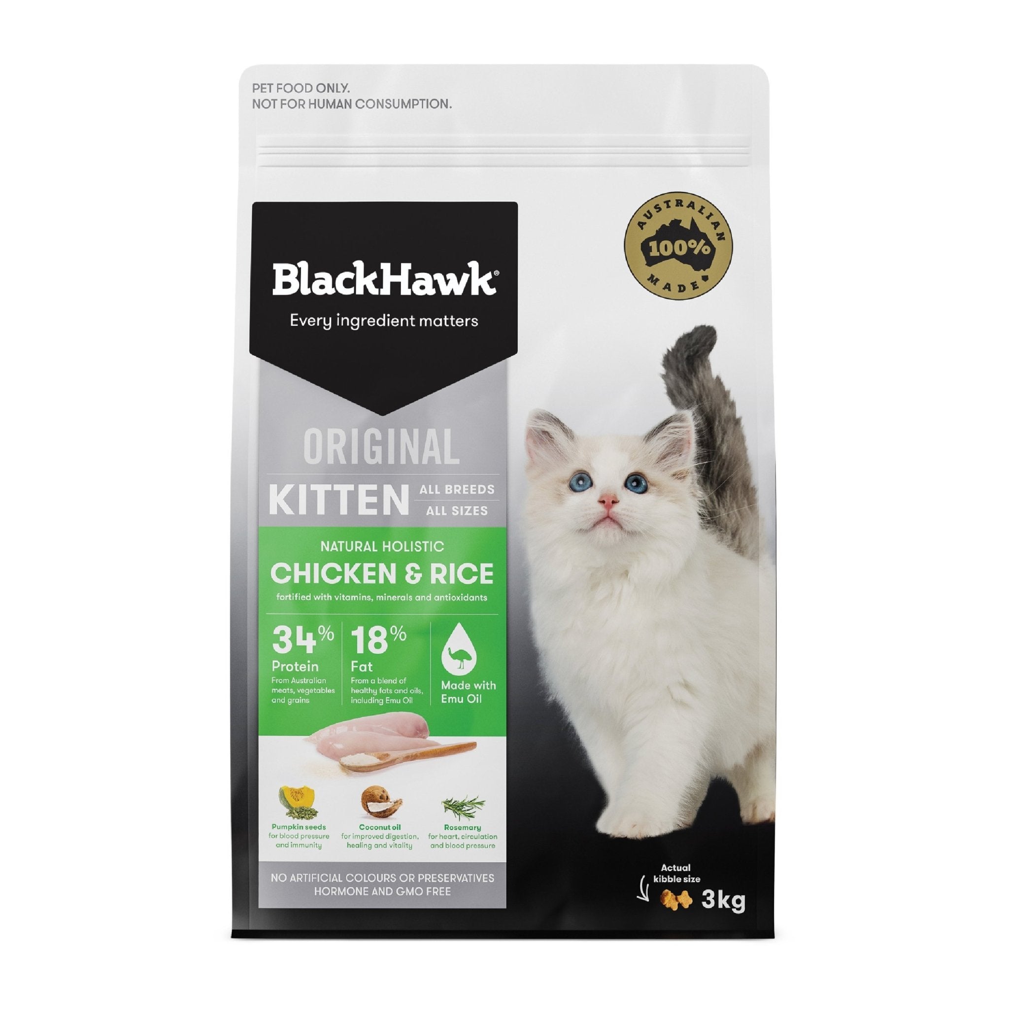 Black Hawk Original Kitten Chicken & Rice Dry Food